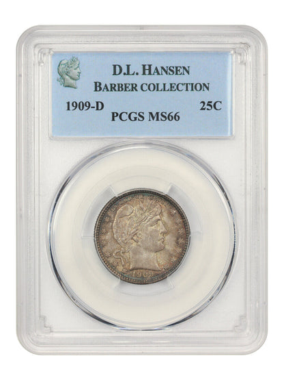 1909-D 25c PCGS MS66 ex: D.L. Hansen