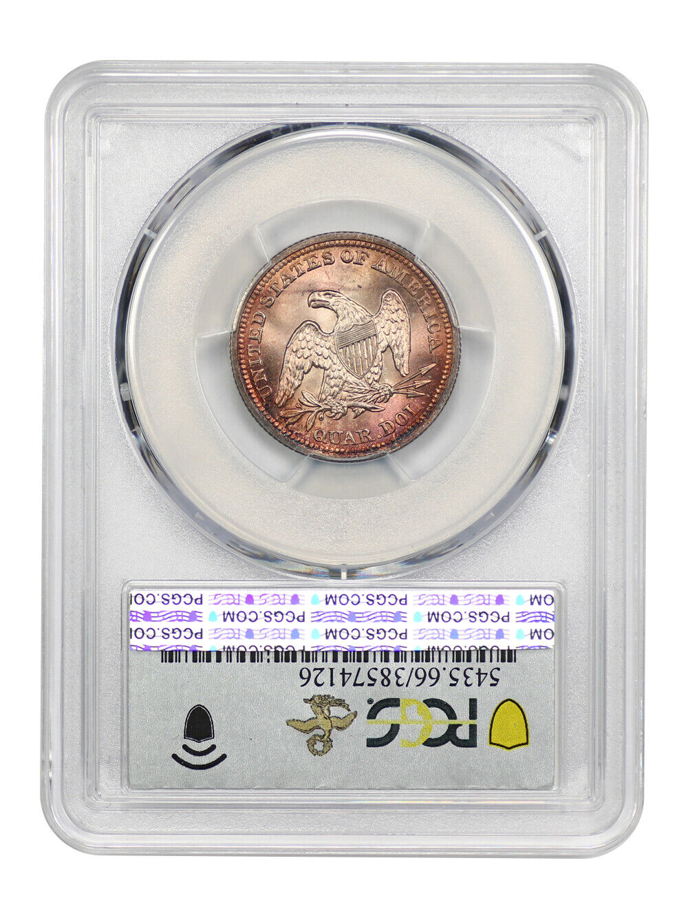 1855 25C PCGS MS66 (Arrows) ex: D.L. Hansen