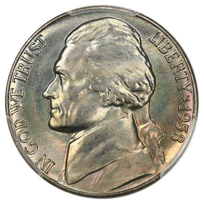 1958-D 5c PCGS MS67+ FS ex: D.L. Hansen