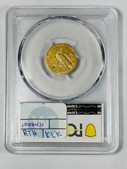 1911 P Gold Quarter Eagles $2 1/2 Indian Head PCGS AU-50