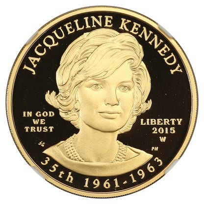 2015-W $10 Jacqueline Kennedy NGC PR70DCAM (First Day of Issue) - First Spouses