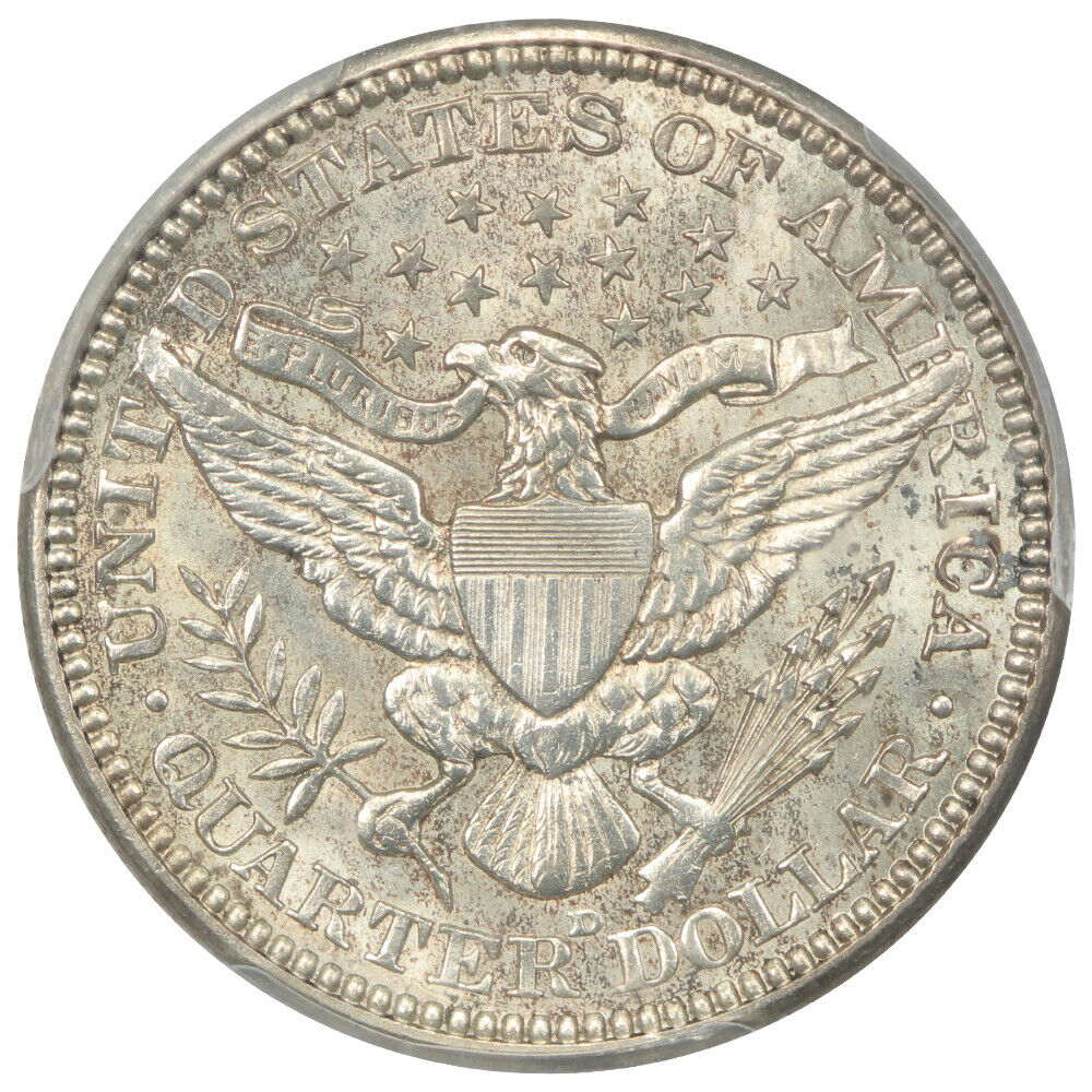 1913-D 25C PCGS MS63 - Barber Quarter