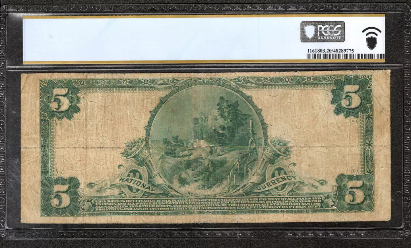 1902 $5 FIRST NATIONAL BANKNOTE CURRENCY FR.599 WAYNE NEBRASKA PCGS 20 VF (483H)