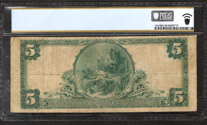 1902 $5 FIRST NATIONAL BANKNOTE CURRENCY FR.599 WAYNE NEBRASKA PCGS 20 VF (483H)