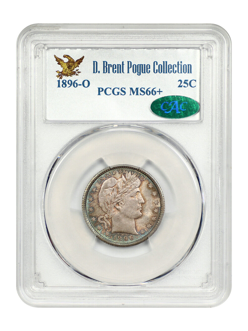 1896-O 25C PCGS/CAC MS66+