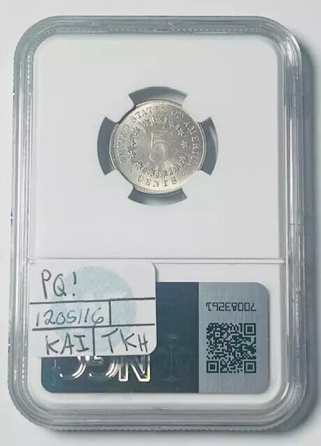 1866 Nickel Shield NGC MS-64 Premium Quality!