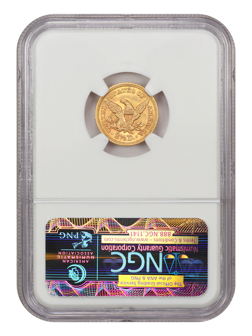 1854 $2.50 NGC MS64