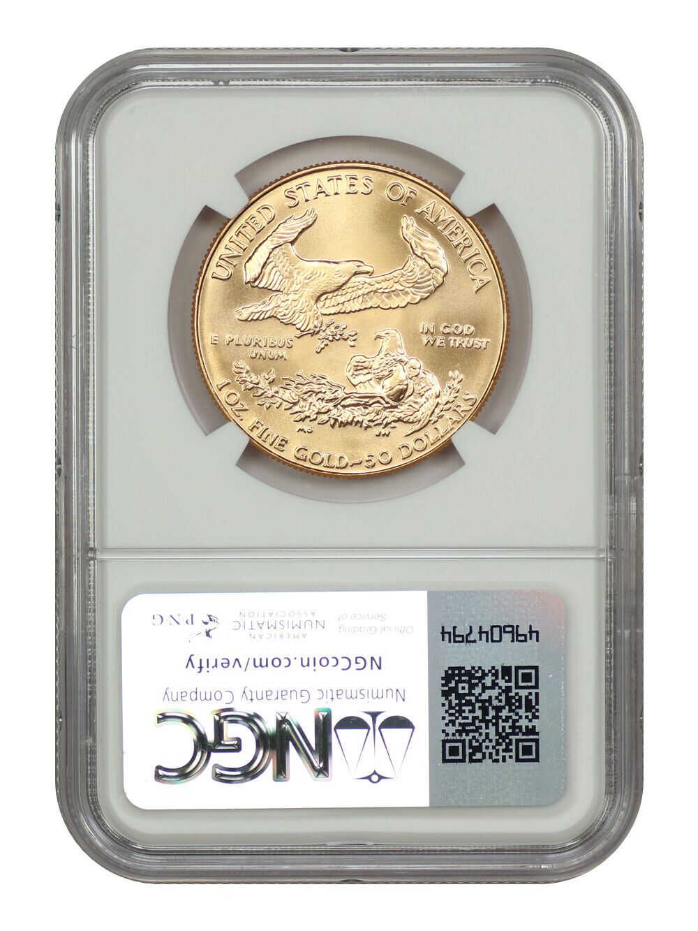 1990 $50 Gold Eagle NGC MS70 - $50 Gold Eagles