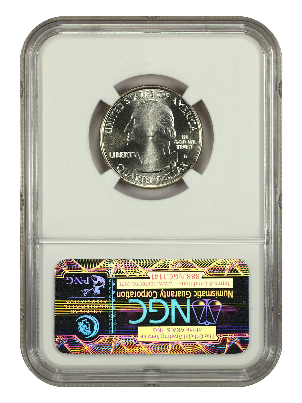 2013-D 25C White Mountain NP NGC MS68 - Type 1 - Clad