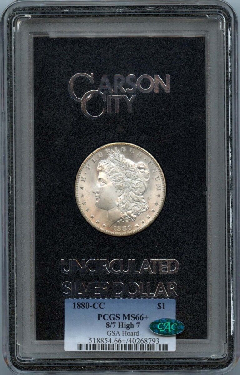 1880-CC $1 Morgan Dollar GSA Hoard PCGS MS66+ CAC