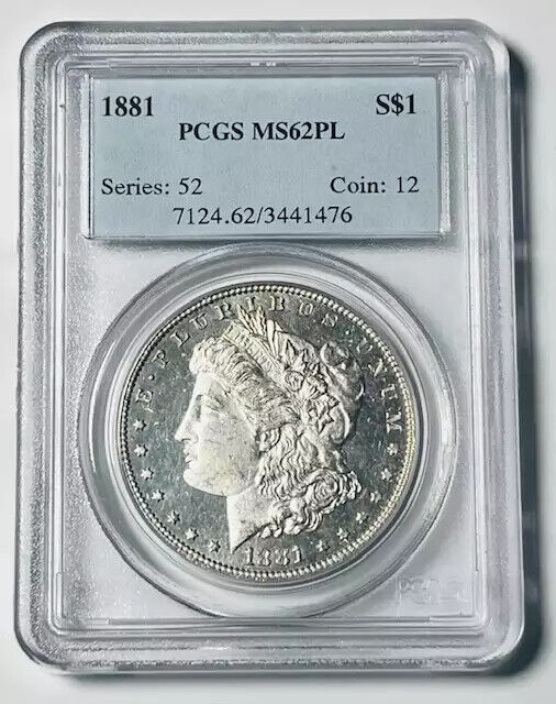 1881 P Morgan Silver Dollar PCGS MS-62 PL Proof Like