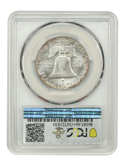 1963-D 50C PCGS/CAC MS66+FBL ex: D.L. Hansen - Franklin Half Dollar