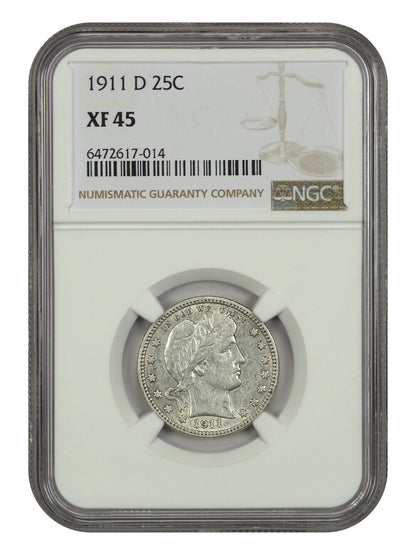 1911-D 25c NGC XF45