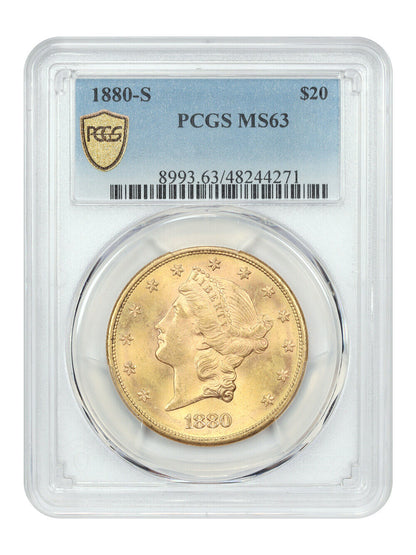 1880-S $20 PCGS MS63