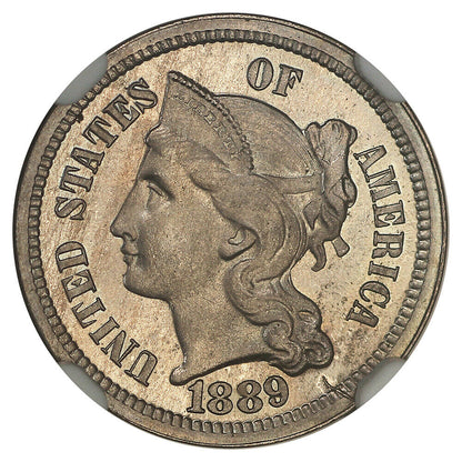 1889 3CN NGC PR67 - Three Cent Nickel