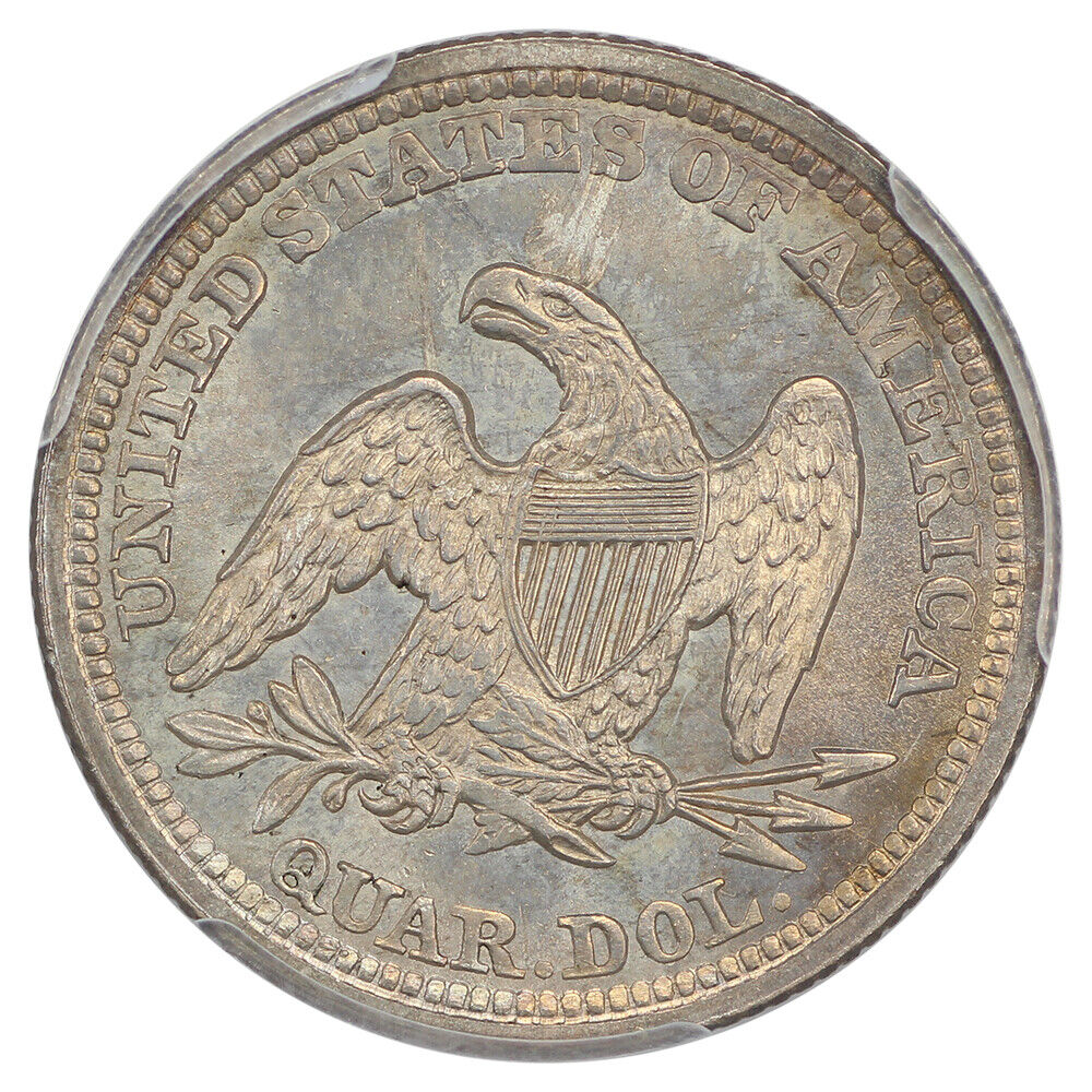 1857 25c PCGS MS66 ex: D.L. Hansen