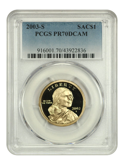 2003-S SAC$1 PCGS PR70DCAM - Sacagawea Dollar