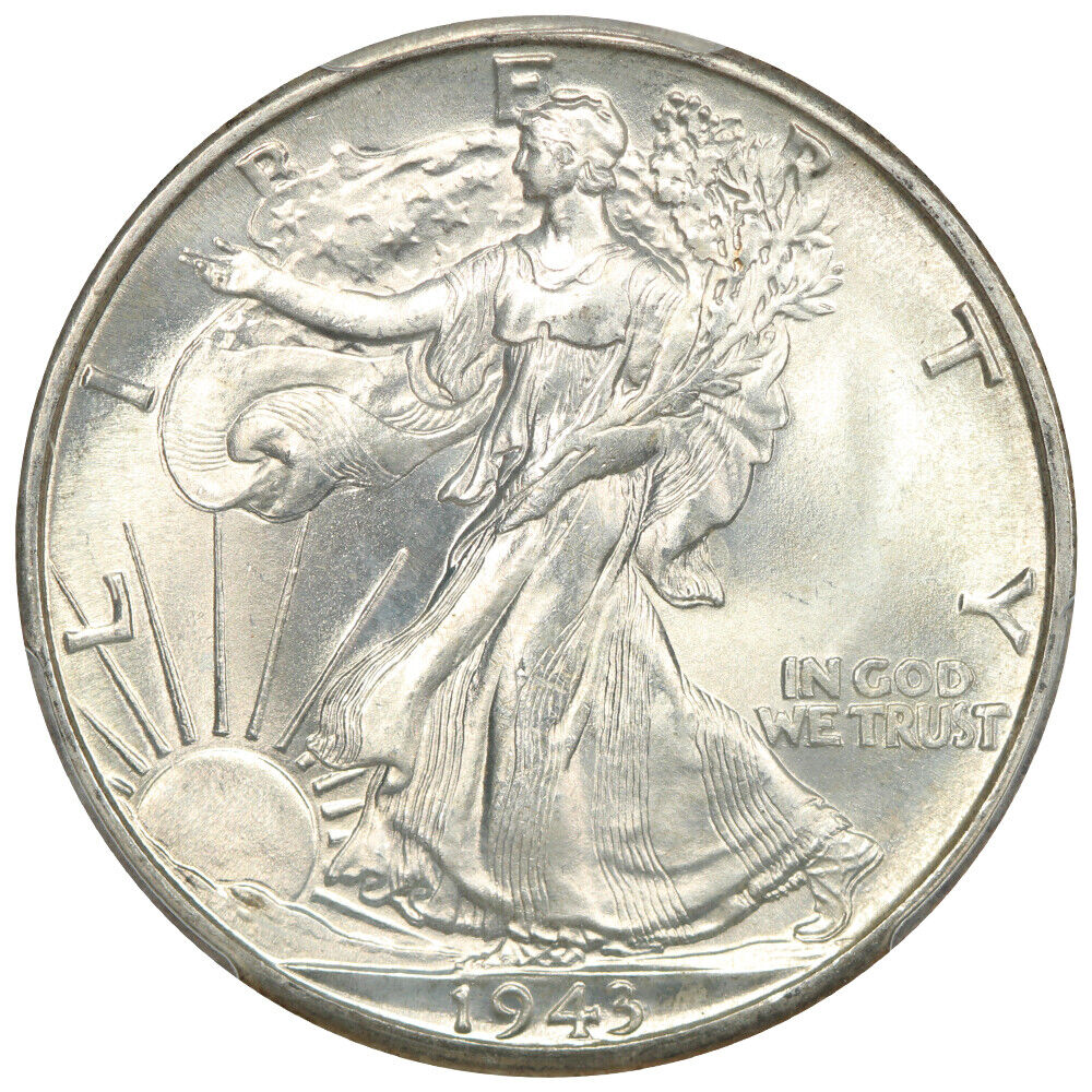 1943-D 50C PCGS MS66 - Walking Liberty Half Dollar