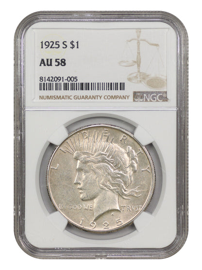 1925-S $1 NGC AU58