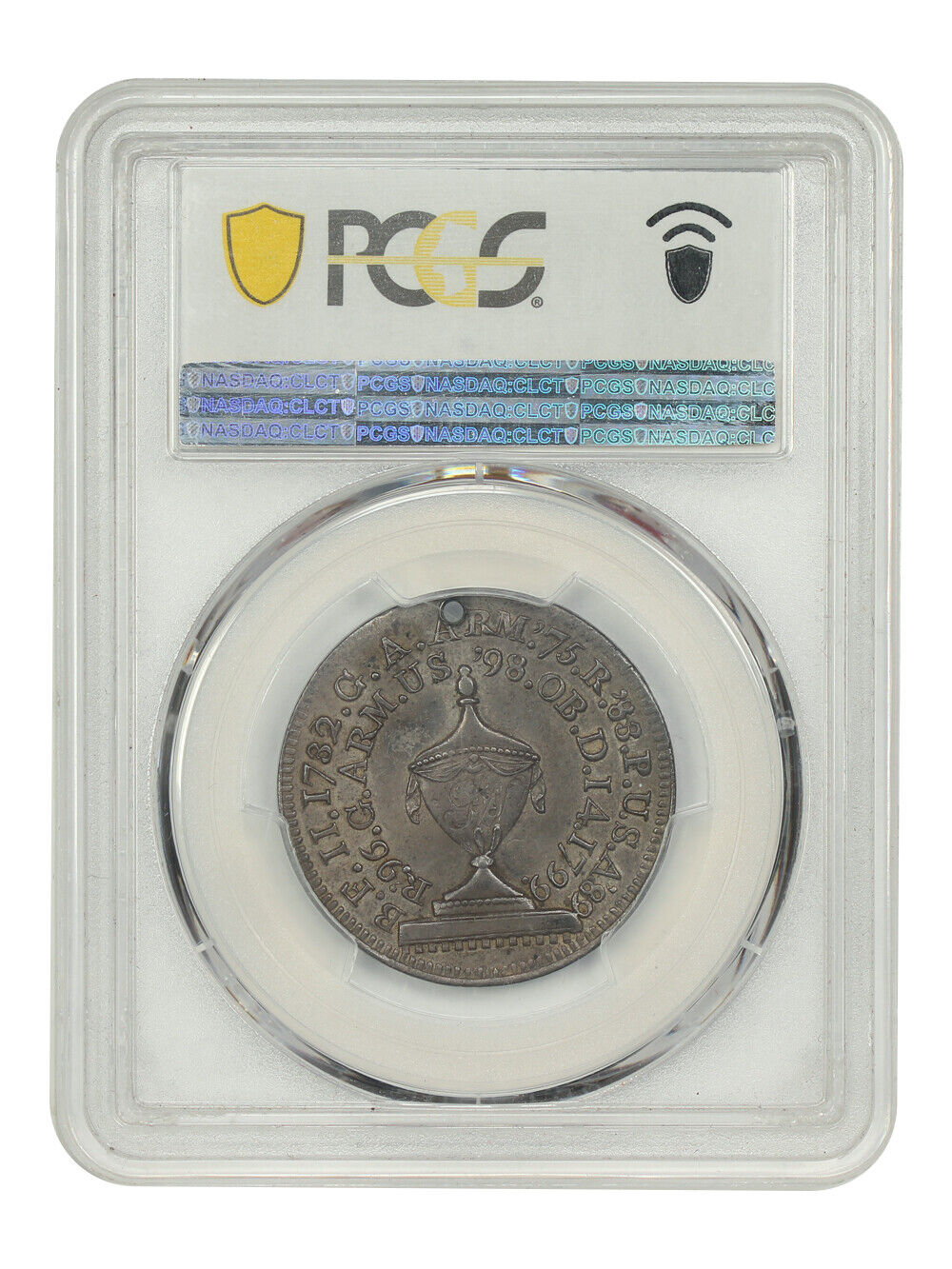 (1800) Washington Funeral Medal PCGS AU55 (Silver, Urn, GW-70) - Colonials