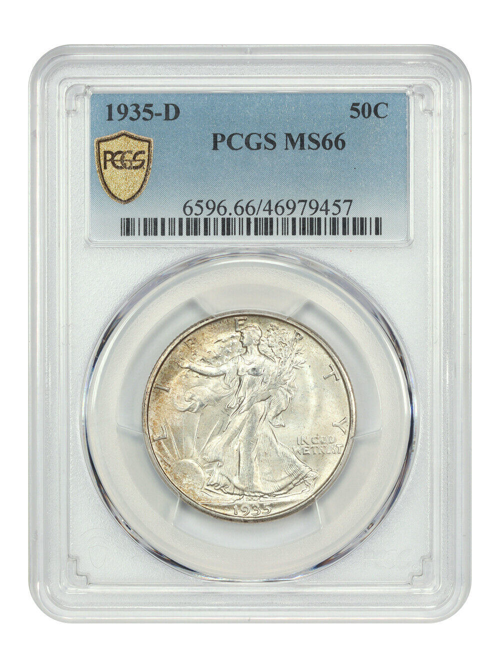 1935-D 50C PCGS MS66