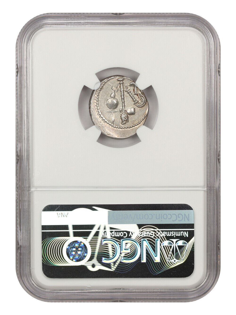 Ancient Roman: Julius Caesar (c.49-48 BC) AR Denarius NGC AU