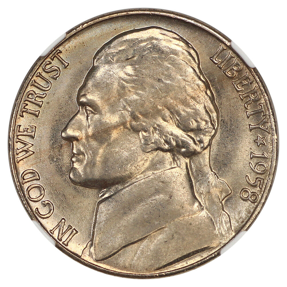 1958-D 5C NGC MS67 5FS - Jefferson Nickel
