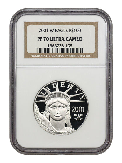 2001-W $100 Statue of Liberty NGC PR70DCAM