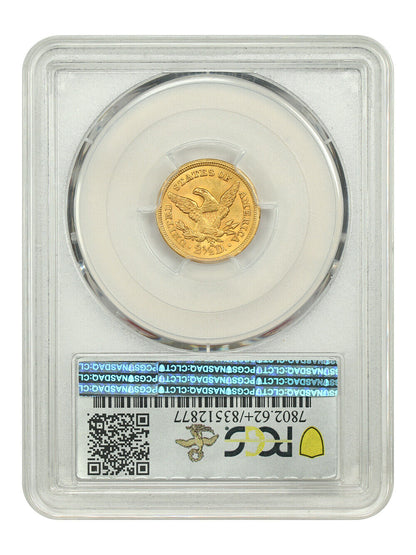 1865-S $2.50 PCGS MS62+ ex: D.L. Hansen - Liberty Head $2.5