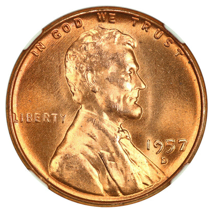1957-D 1C NGC MS67RD