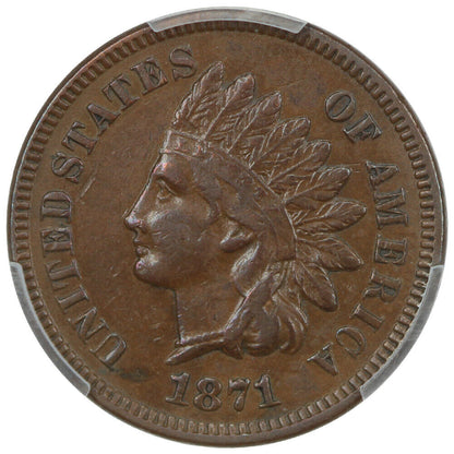 1871 1C PCGS XF45 - Indian Cent - Tough Date