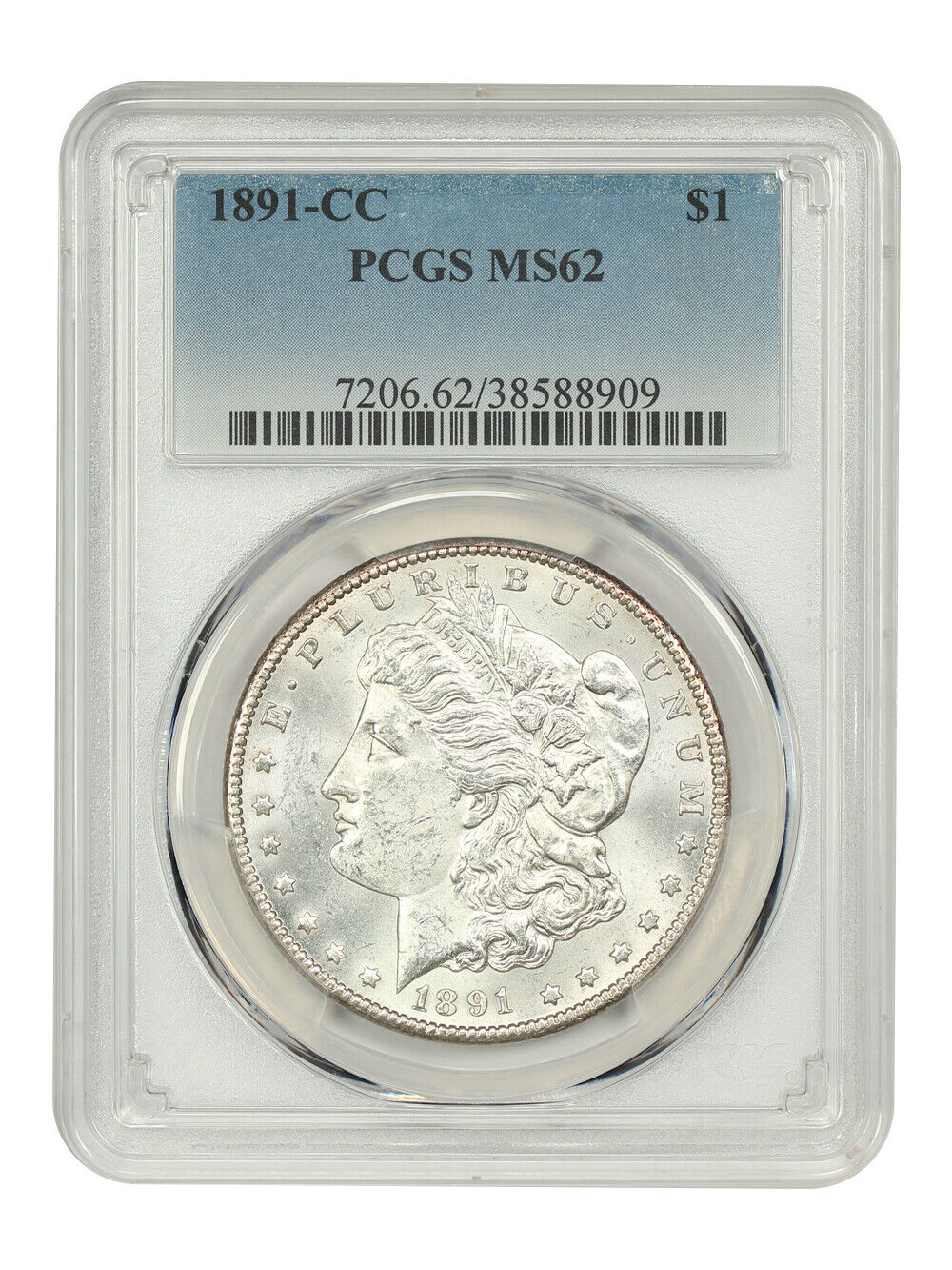 1891-CC $1 PCGS MS62 - Morgan Dollar - Scarce Date