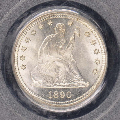 1890 25C Liberty Seated Quarter PCGS MS67