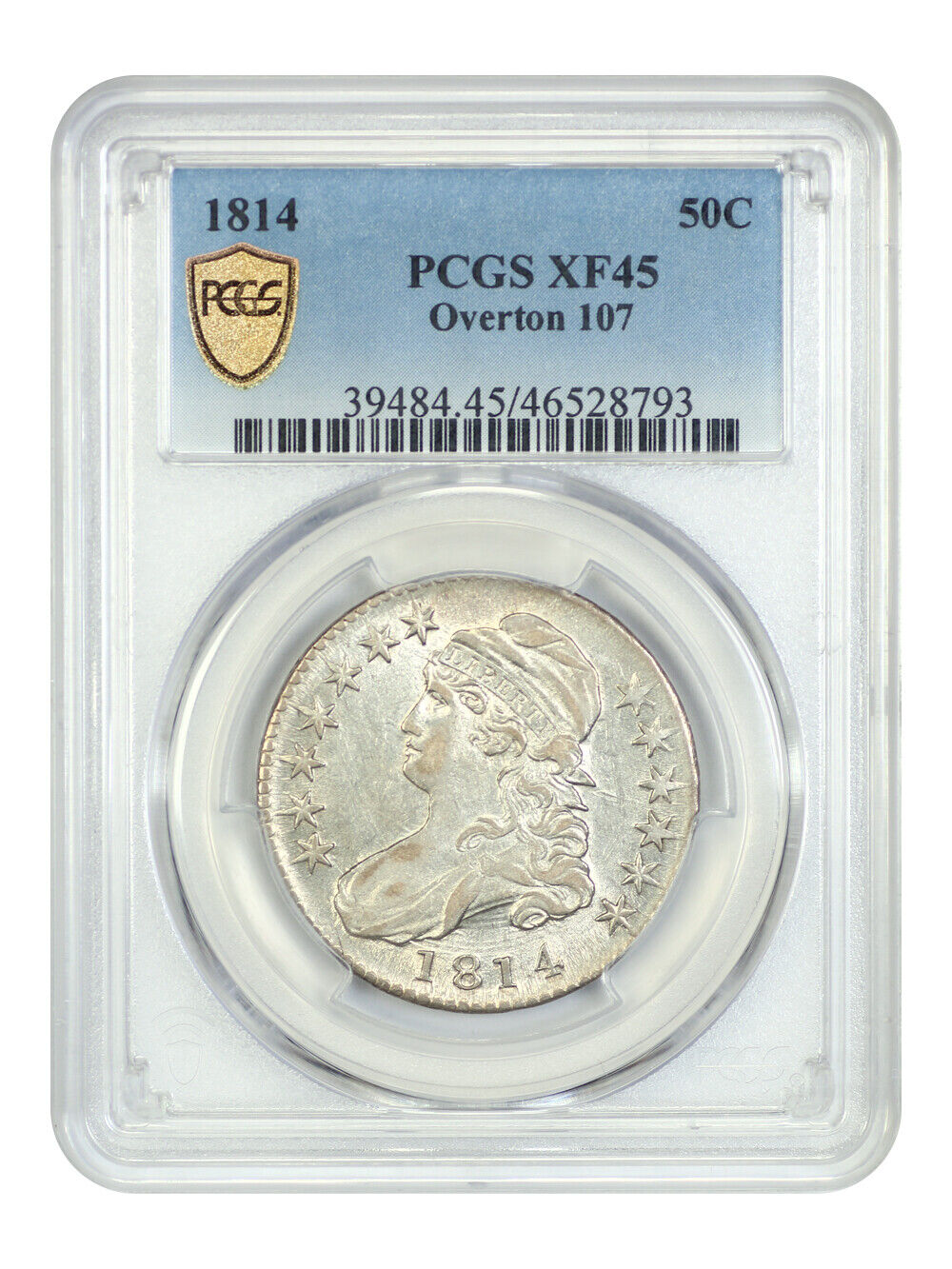 1814 50C PCGS XF45 (Overton-107) - Capped Bust Half Dollar