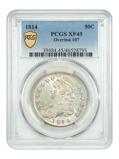 1814 50C PCGS XF45 (Overton-107) - Capped Bust Half Dollar