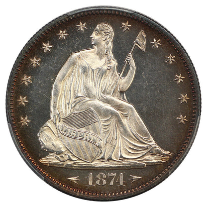 1874 50C PCGS PR65CAM (Arrows) ex: D.L. Hansen