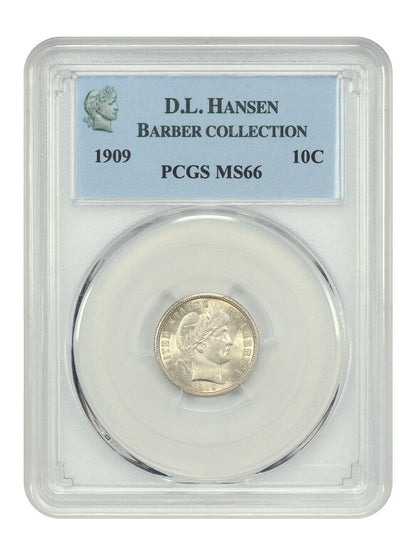 1909 10C PCGS MS66 ex: D.L. Hansen