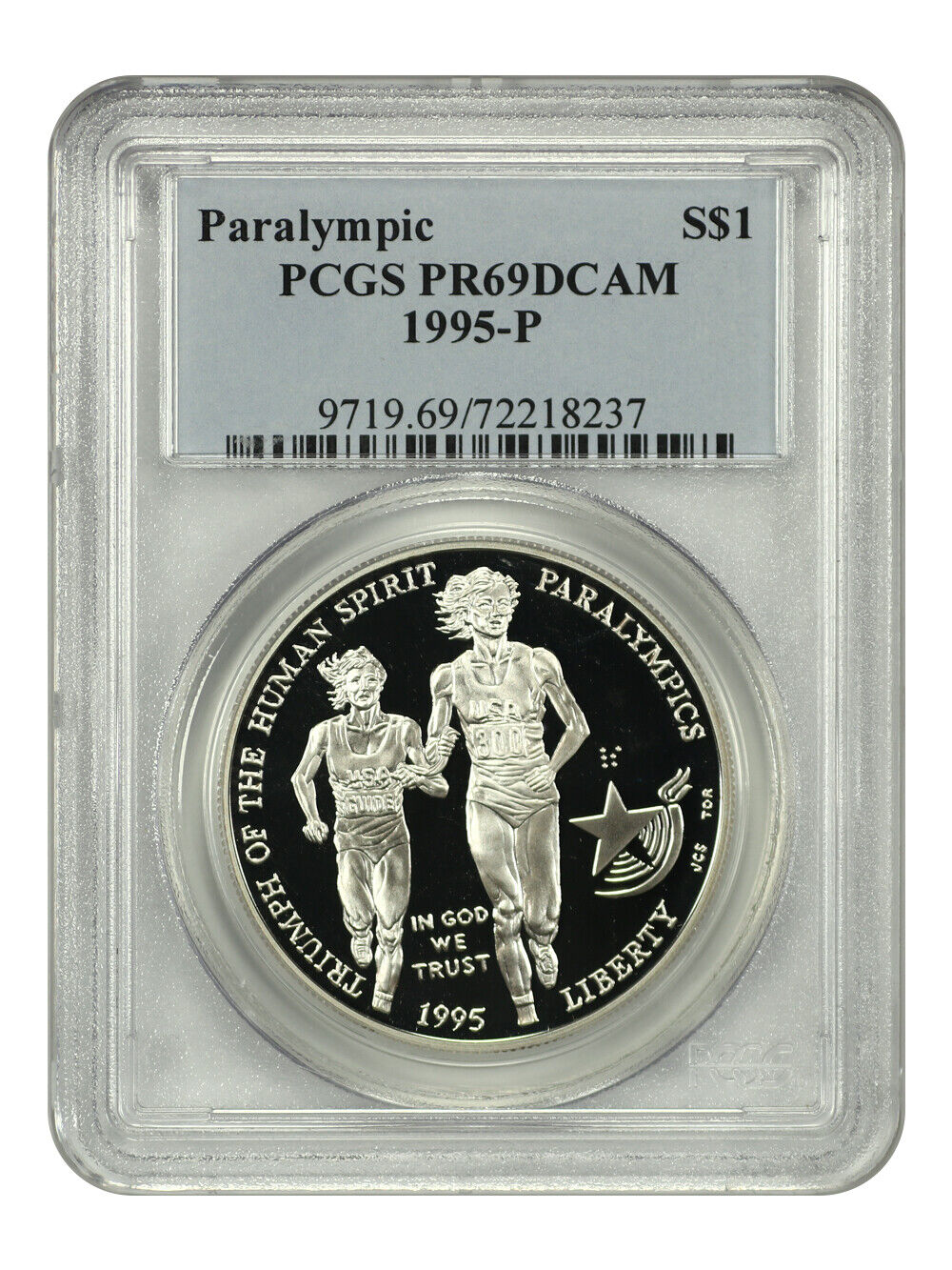 1995-P $1 Paralympic PCGS PR69DCAM - $1 (Silver)