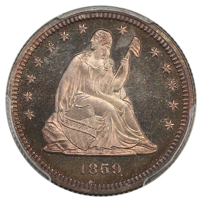 1859 25C PCGS PR67 ex: D.L. Hansen