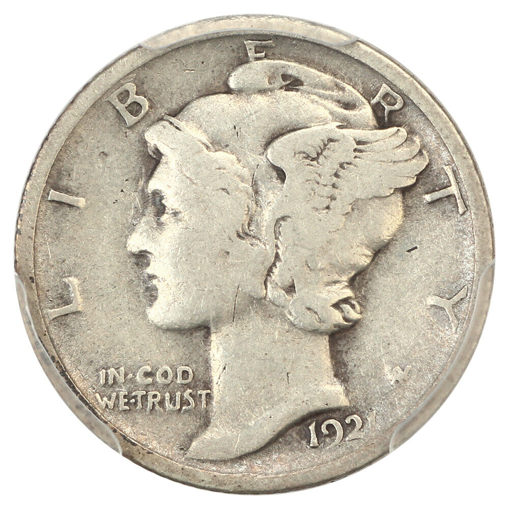 1921 10C PCGS Fine 12 - Mercury Dime - Key Date