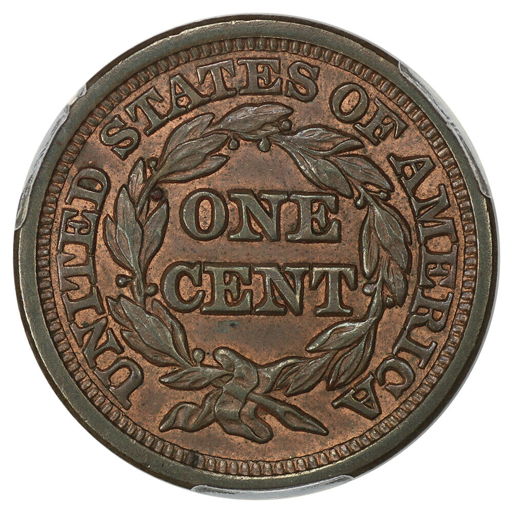 1847 1c PCGS MS63 BN (N-12) ex: D.L. Hansen/Naftzger