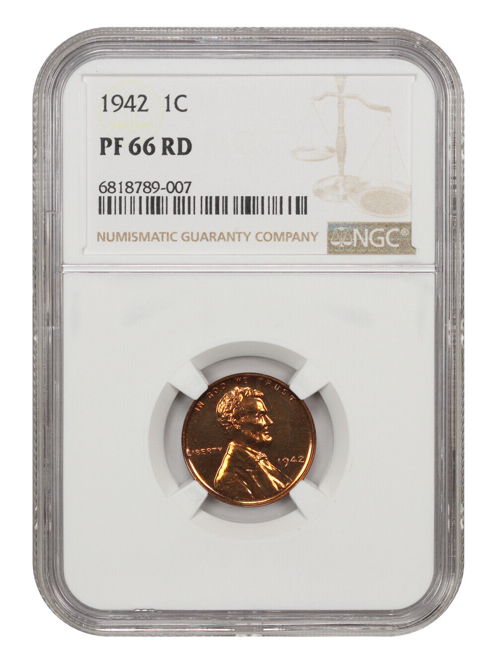 1942 1C NGC PR66RD