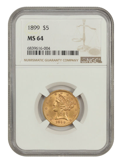 1899 $5 NGC MS64 - Liberty Head $5