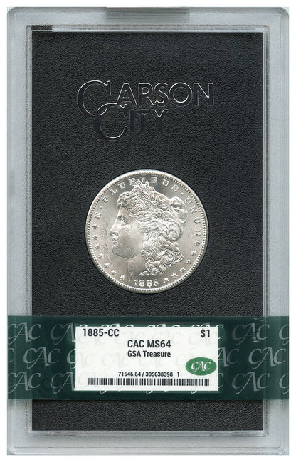 1885-CC $1 CACG/GSA MS64 (Box & COA) - Morgan Dollar - Better CC-Mint Issue