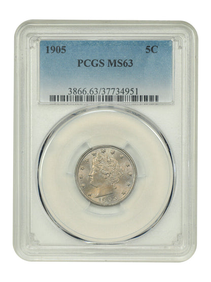 1905 5C PCGS MS63 - Liberty Nickel