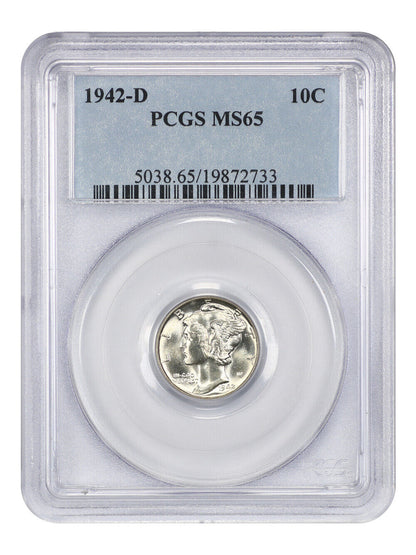 1942-D 10C PCGS MS65