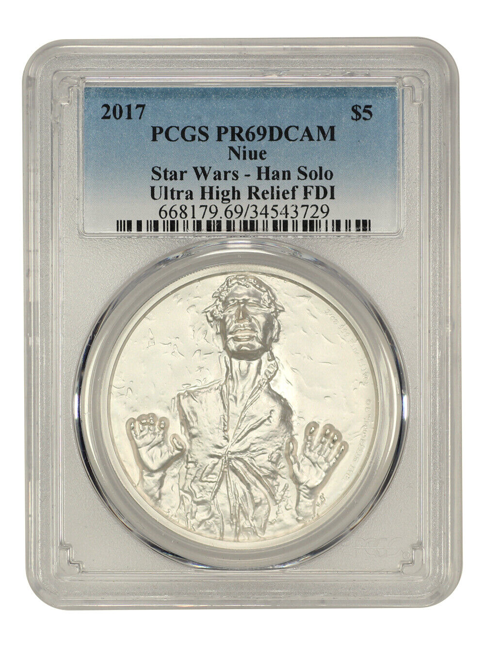 Niue: 2017 $5 Star Wars Han Solo PCGS PR69DCAM (UHR, First Day of Issue) - Other