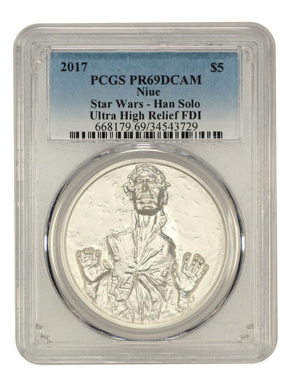 Niue: 2017 $5 Star Wars Han Solo PCGS PR69DCAM (UHR, First Day of Issue) - Other