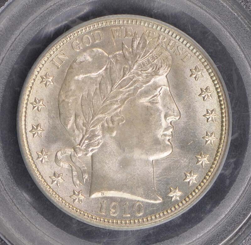 1910 50C Barber Half Dollar PCGS MS66