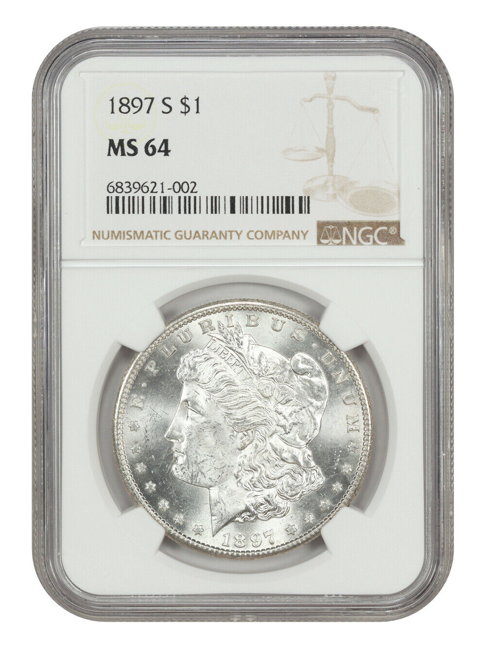 1897-S $1 NGC MS64 - Morgan Dollar